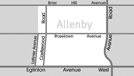 map of the allenby area