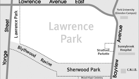 map of lawrence park area