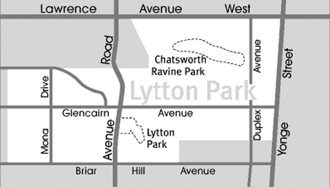 map of Lytton Park area