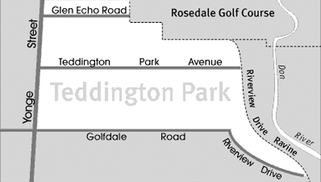 map of Teddington Park area