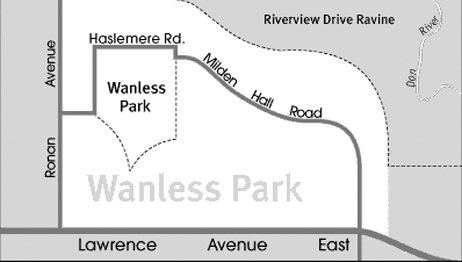 map of Wanless Park area